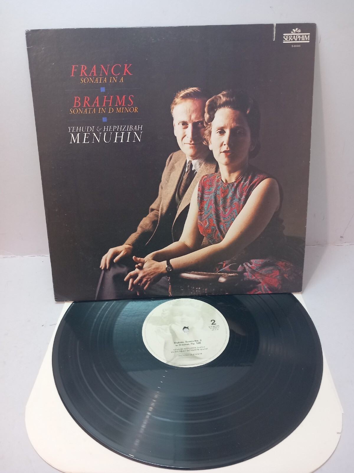 Yehudi & Hephzibah Menuhin Rare US import Vinyl Lp Record Franck Brahms