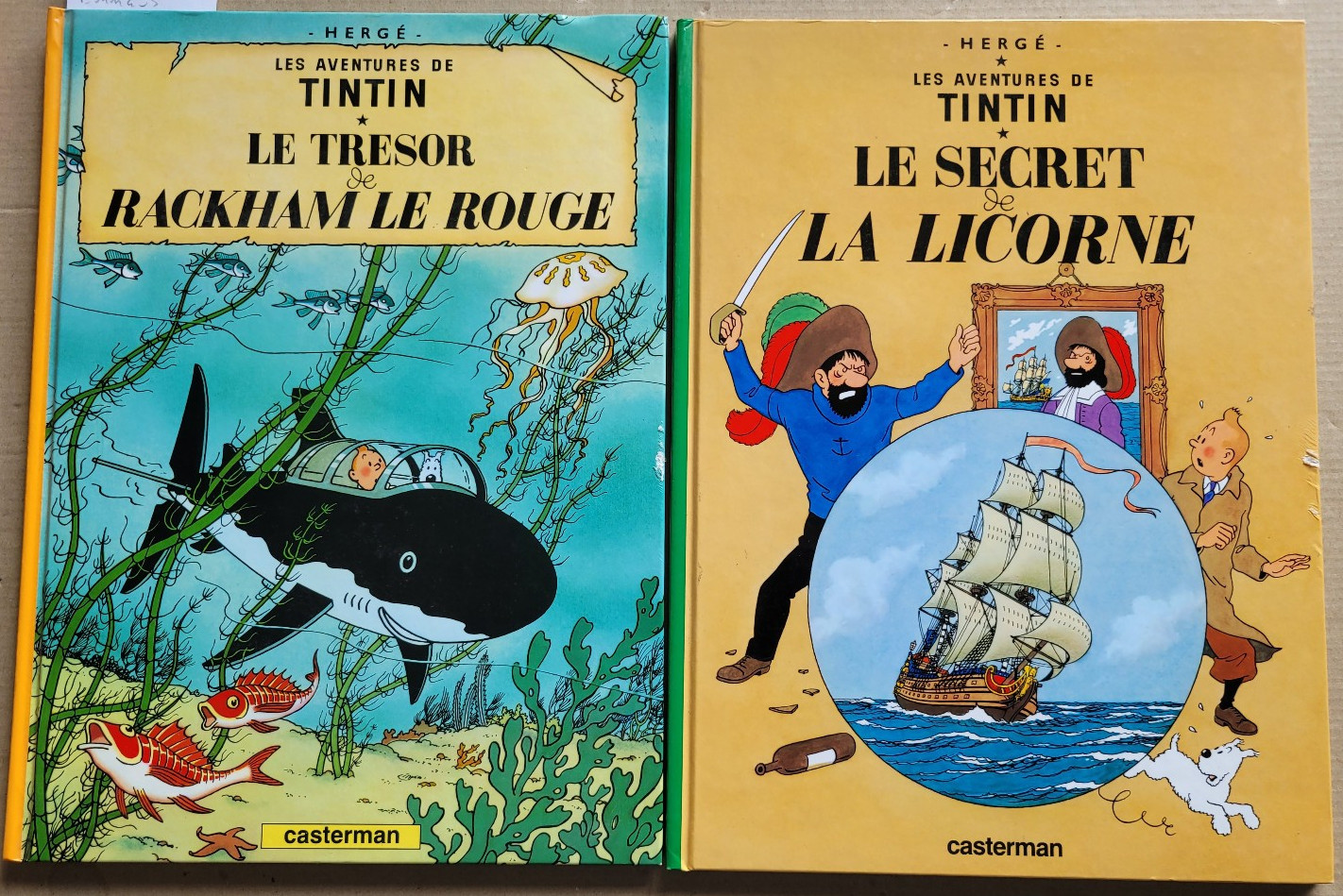 Tintin; Le Secret de la Licorne Trésor Rackham Le Rouge  HERGE éd Casterman rééd