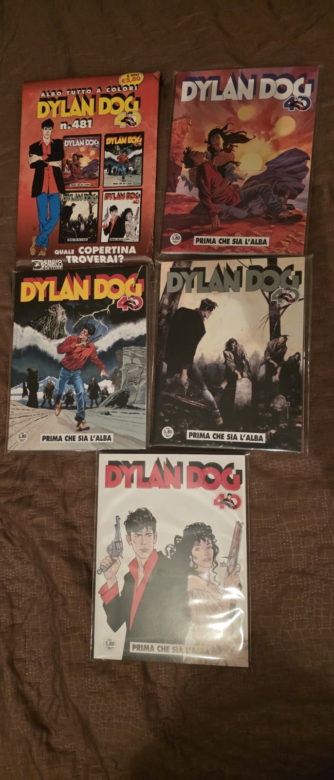 Sergio Bonelli Editore Dylan Dog 481 Prima che sia l'alba Lotto 5 Variant OMNIA