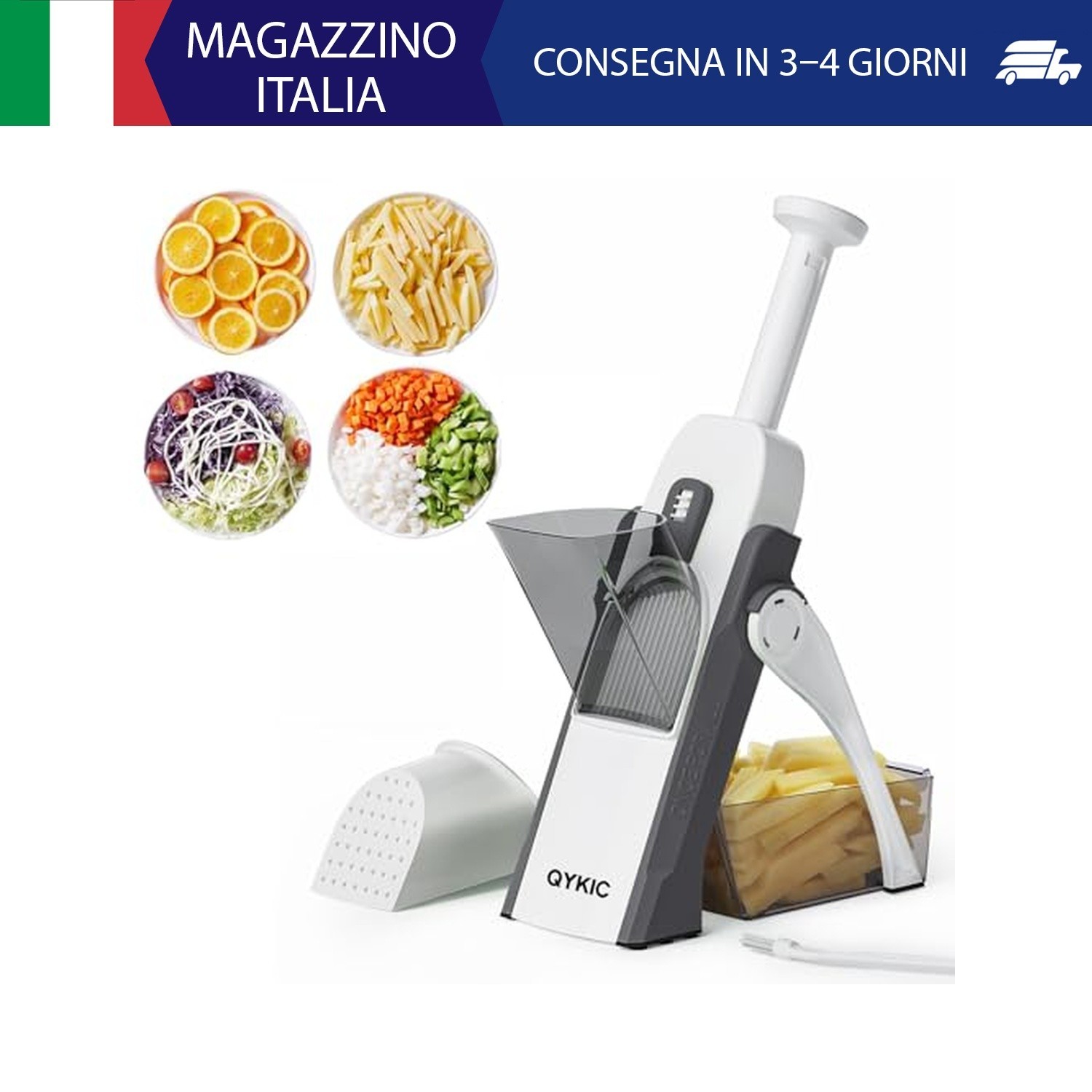 Affettatrice per mandolina sicura per cucina, tutto in 1 professionale regolabil