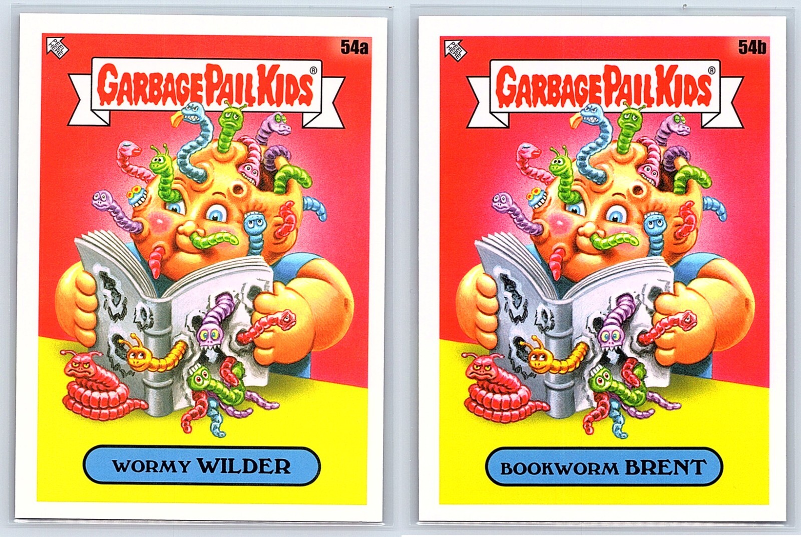 Spazzatura secchio bambini set 2 carte libro vermi vermi selvaggio 54a & bookworm Brent 54b