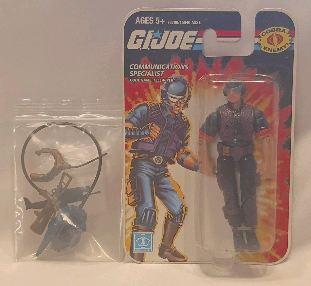 GI JOE 3.75 Inch New Dollar Store Tele-Vioer Complete: Accessories + Stand 