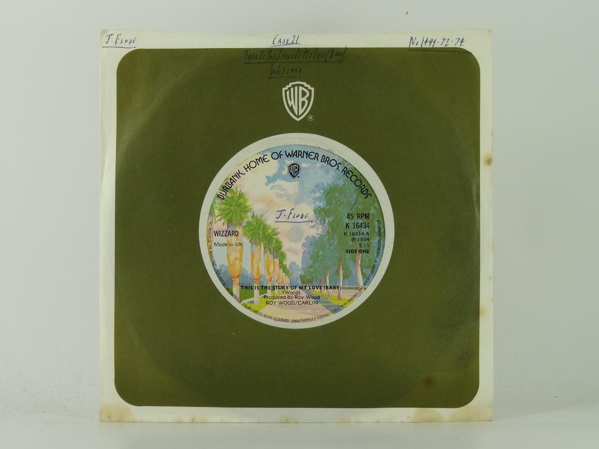 WIZZARD THIS IS THE STORY OF MY LOVE (BABY) (43) 2 Track 7" Single plus Company 