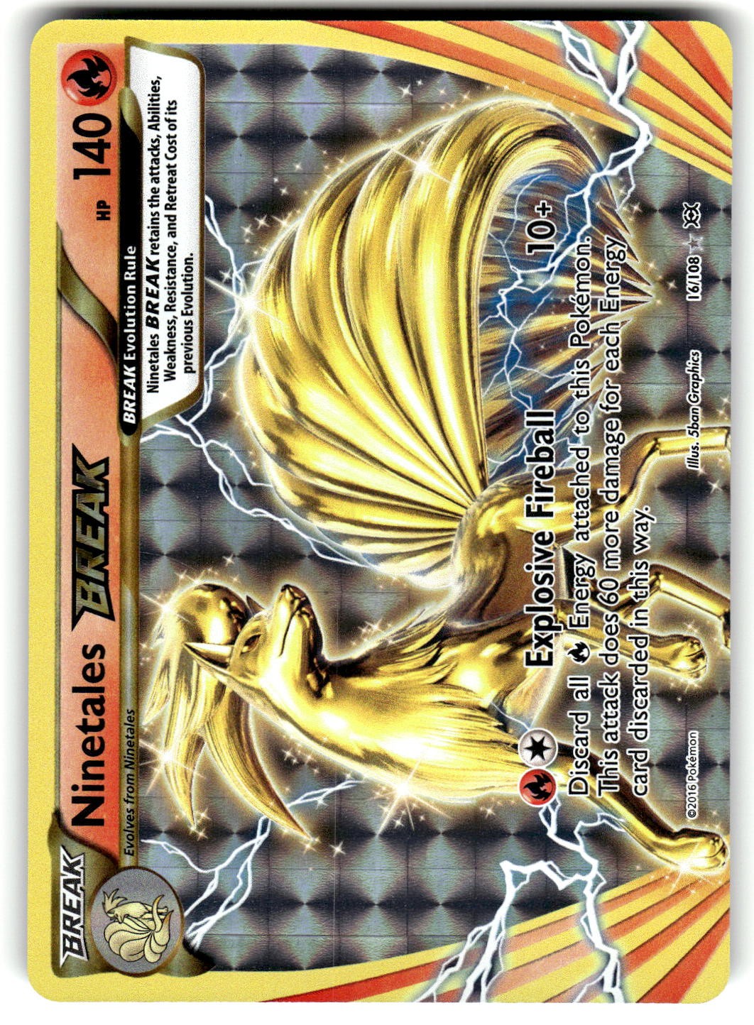Ninetales BREAK 16/108 Pokemon XY - Evoluzioni Holo Rara BREAK NM