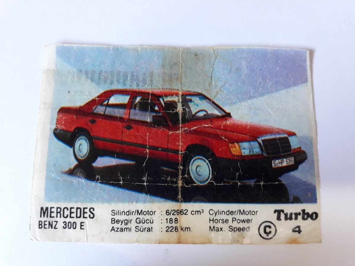 1986 Kent Turbo 1-50 Sticker #4 Mercedes Benz 300 E Rare 1st Series