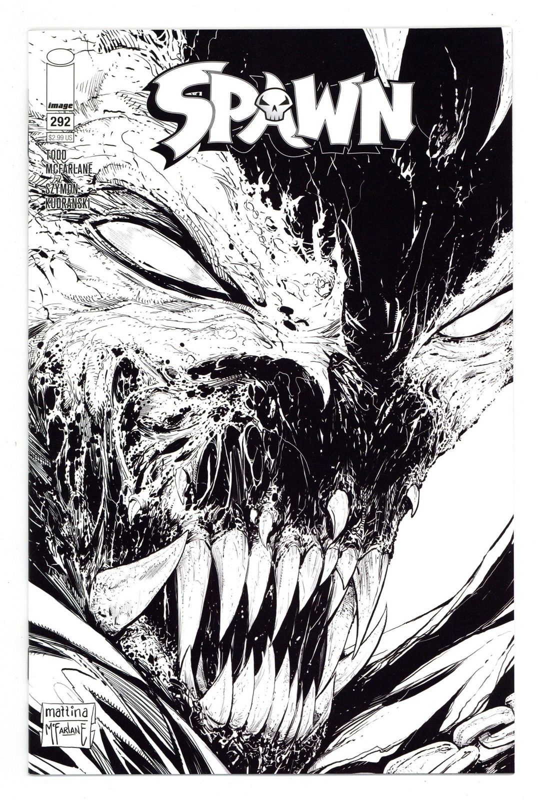 Spawn #292C McFarlane B&W Variant VF- 7.5 2018