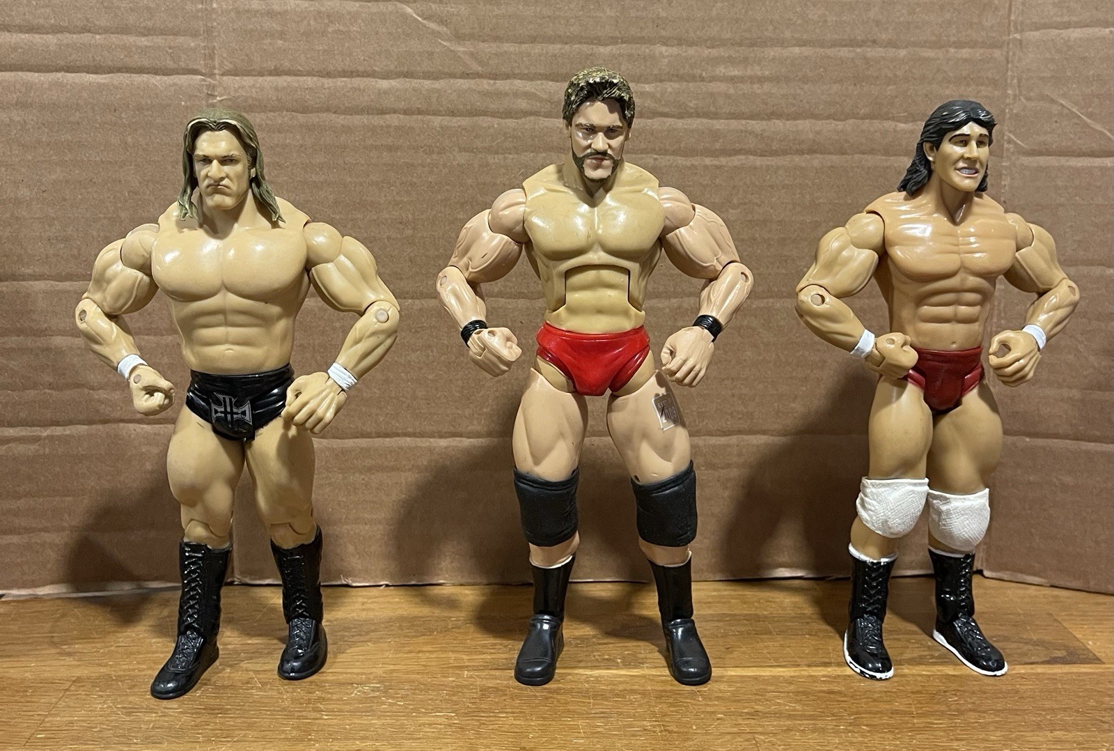Lot Of 3 WWF WWE Wrestling Action Figures Tito Santana HHH Chris Jericho