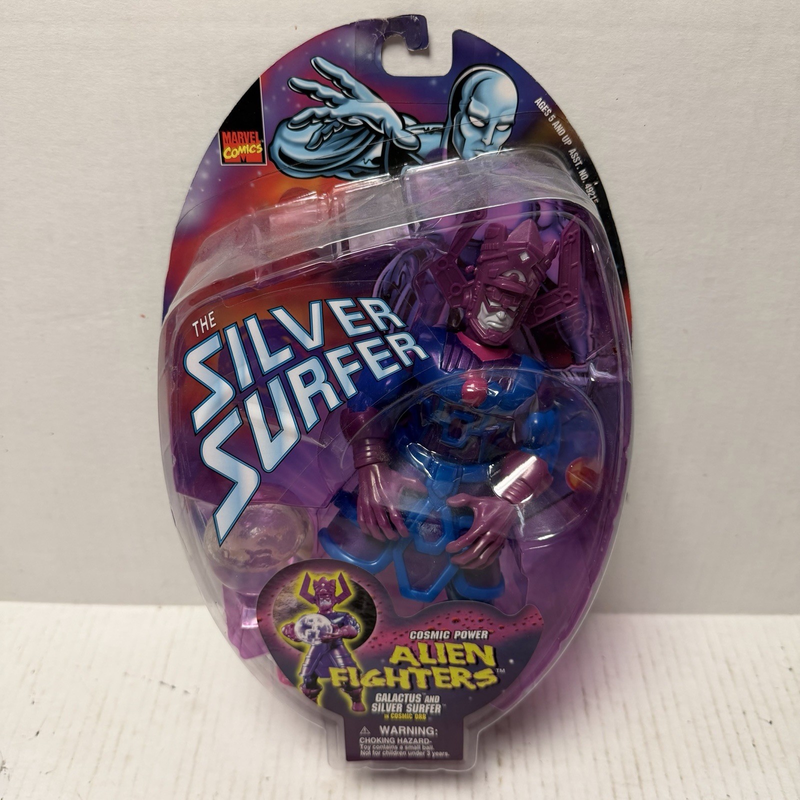 Modellino vintage 1998 ToyBiz Marvel Silver Surfer Cosmic Power Alien Fighters GALACTUS