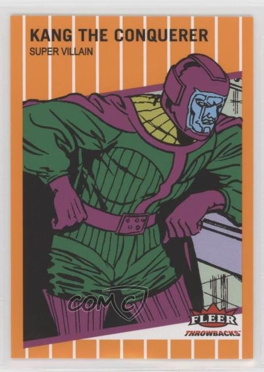 2023 Fleer Throwbacks '89 Marvel Edition Arancione /489 Kang Il Conquistatore #20 08sv