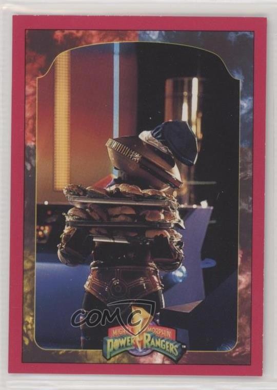 1994 Mighty Morphin Power Rangers serie 2 vendita al dettaglio bordo rosso ora di pranzo #129 11r4