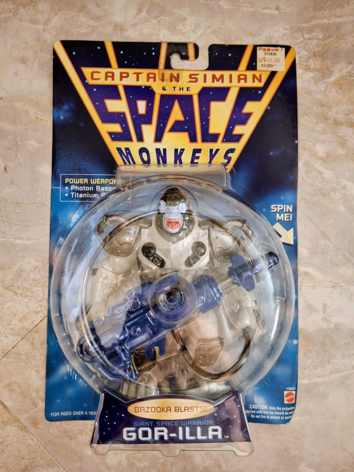 Mattel Captain Simian & the Space Monkeys Gor-Illa Modellino Bazooka 1996Nuovo
