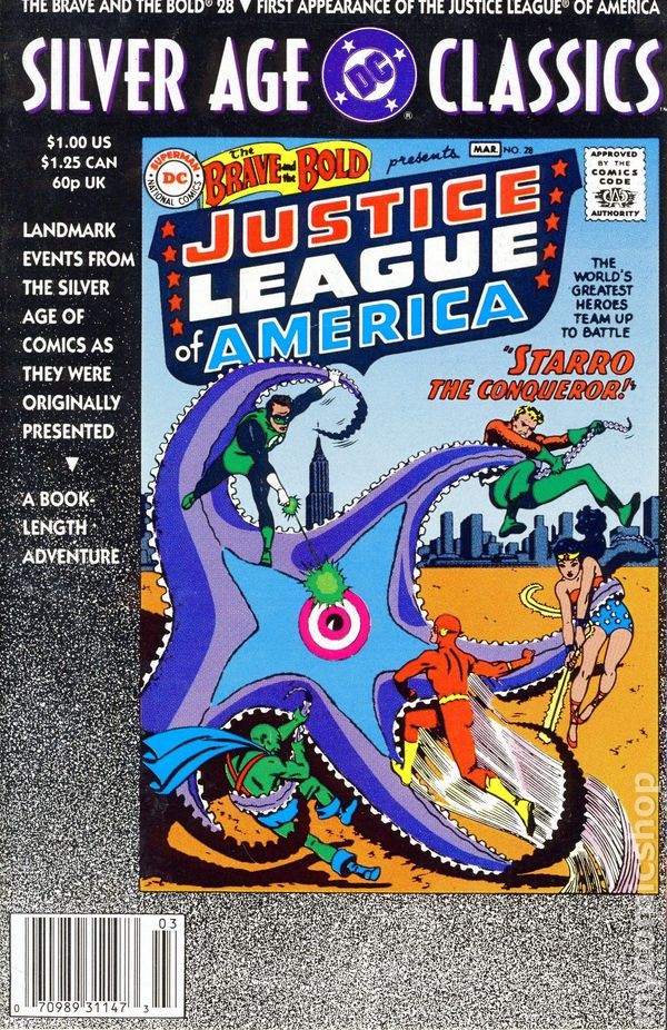 DC Silver Age Classics Brave and the Bold #28 VG 1992 Stock Image Low Grade