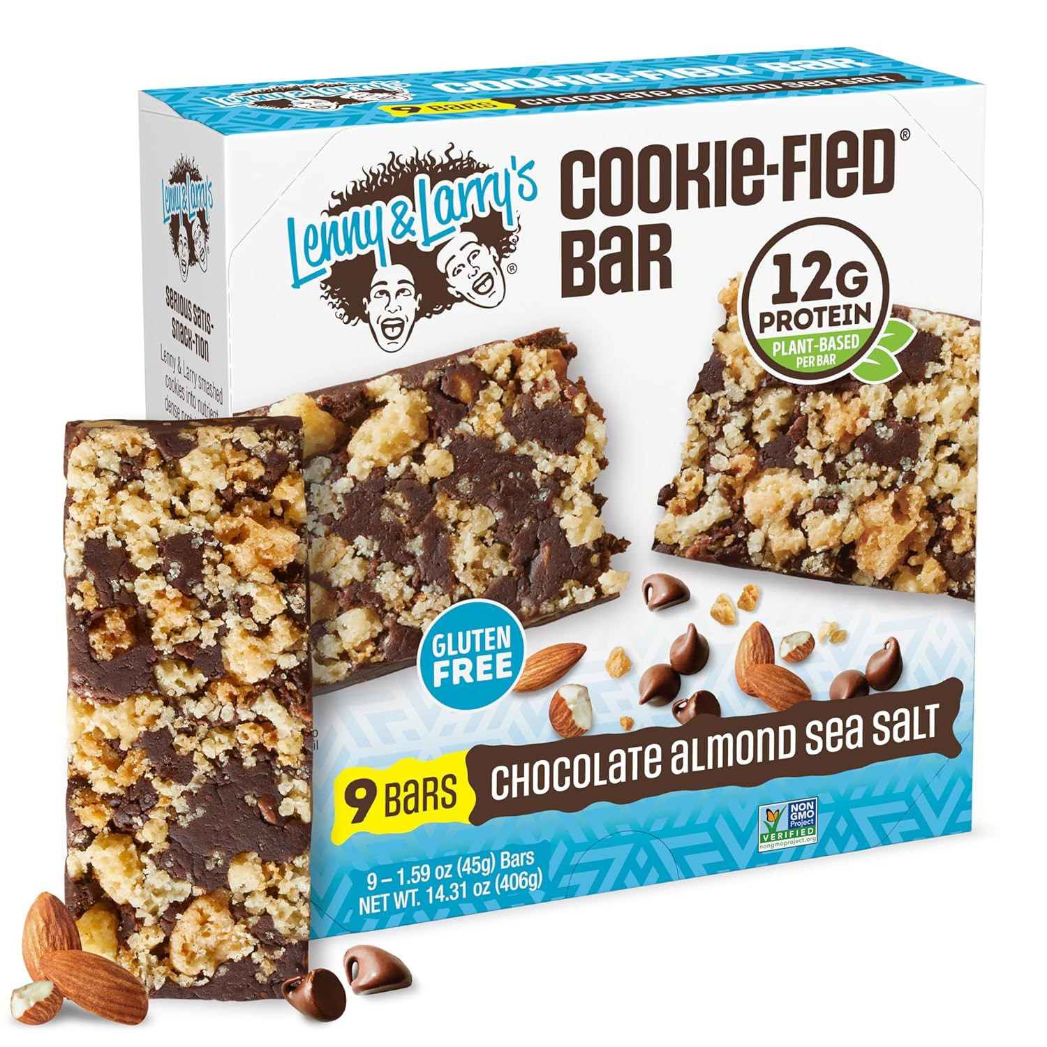 Lenny & Larry'S Cookie-Fied Protein Bar Chocolate Almond 12G 9 Pack