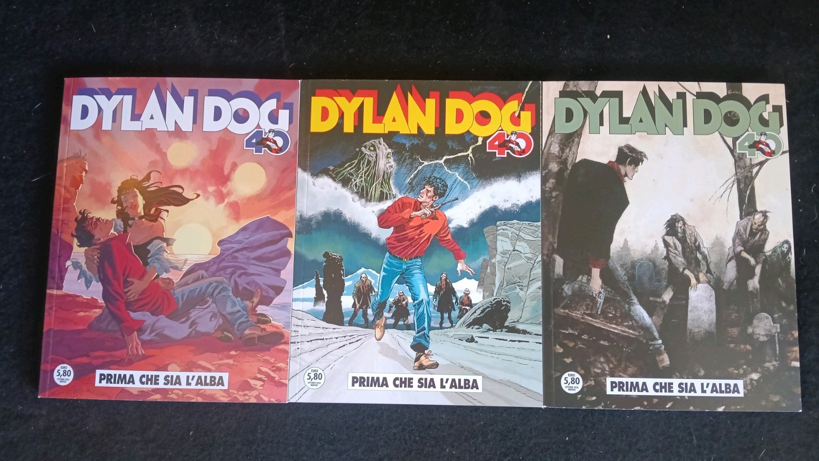Dylan Dog n.481 “Prima che sia l'alba” Variant Cover lotto 3 fumetti a colori