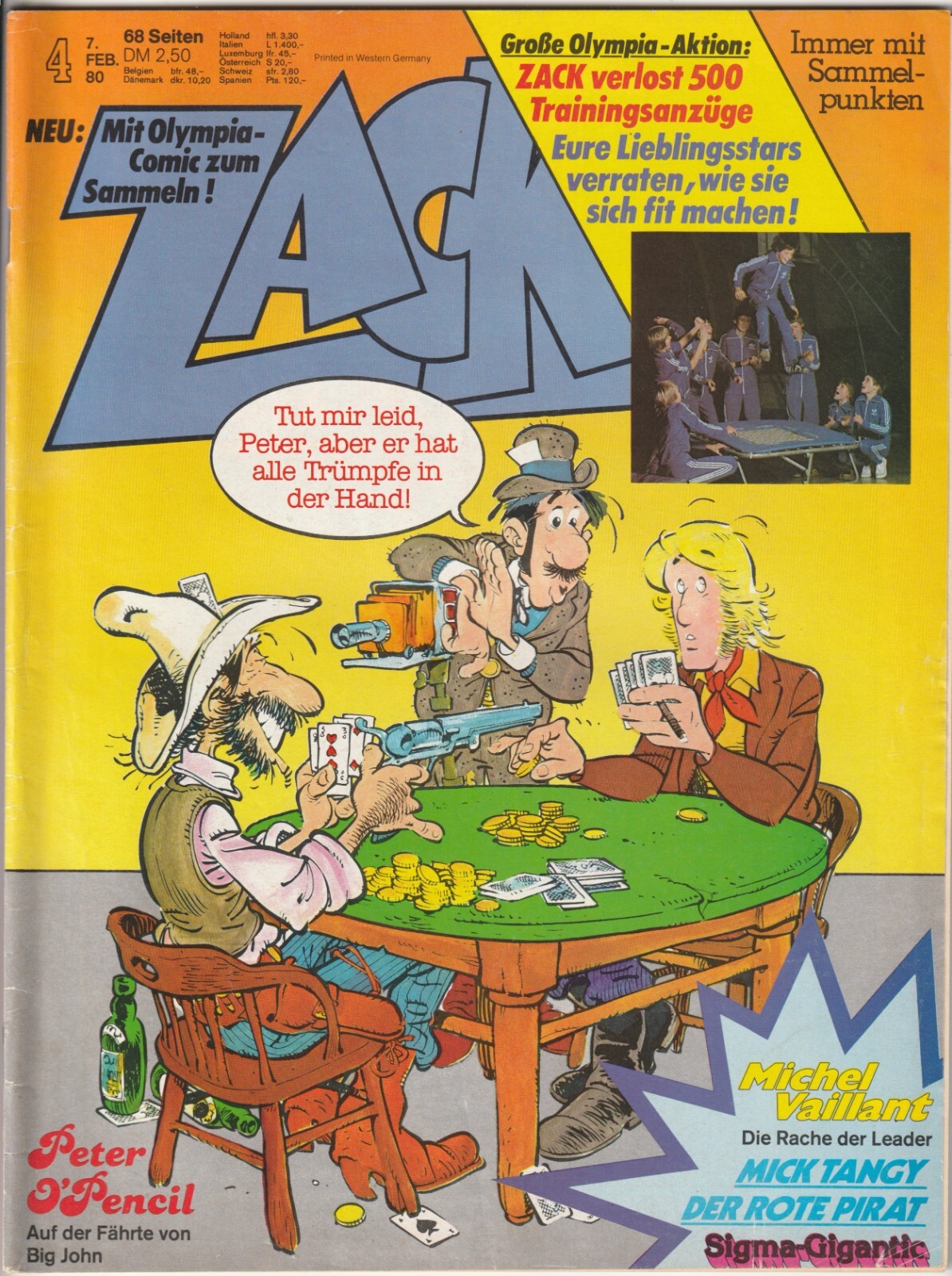 ✪ ZACK #4/1980 Peter O'Pencil, corallo COMICHEFT Z1- *Mick Tangy *Sigma-Gigantic