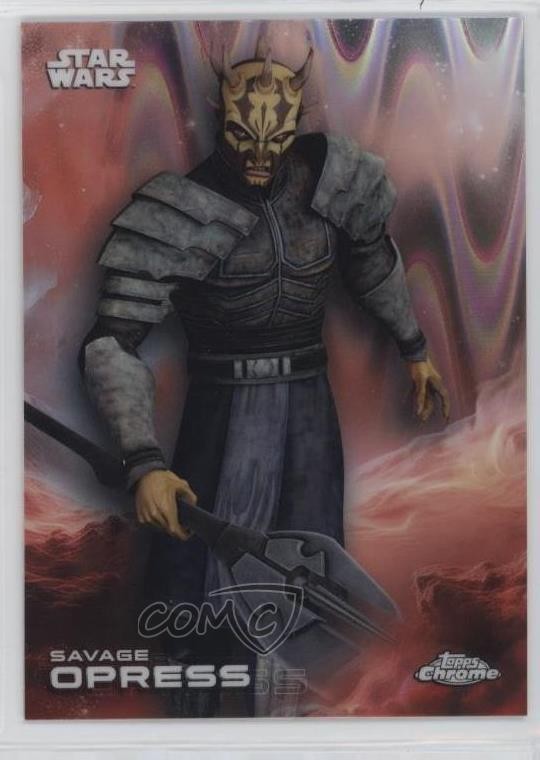 2025 Topps Chrome Star Wars RayWave rifrattore Savage Opress #162 0ui7