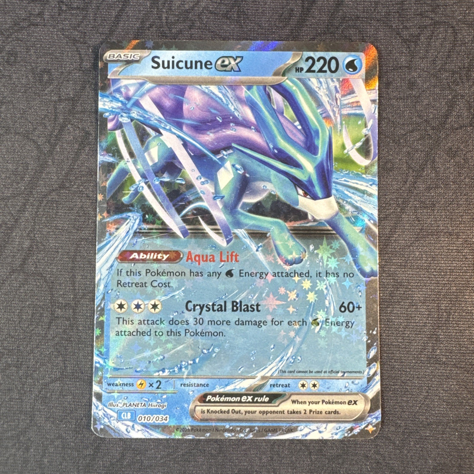 Suicune ex 010/034 Gioco di Carte Collezionabili Classico Holo Pokemon