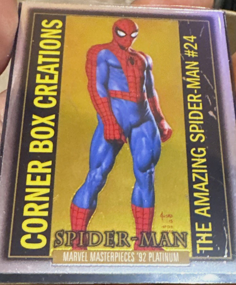 Marvel 1992 Marvel Masterpieces '92 Platinum Spider-Man #24 Corner Box Creazioni
