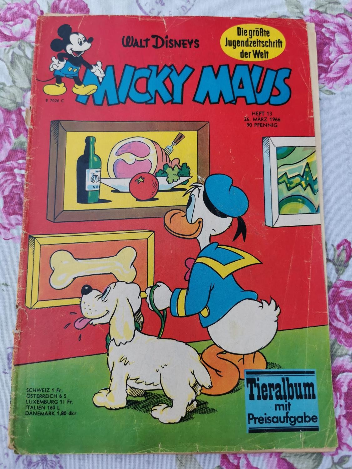 Topolino fascicolo 13 del 26.03.1966 Walt Disney FC Colonia album animali