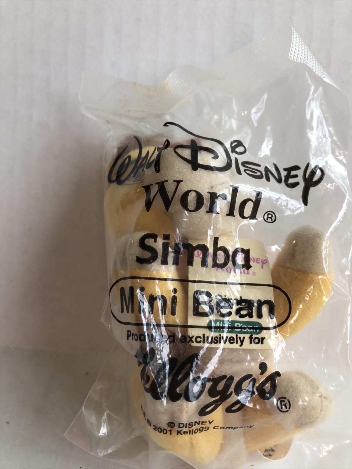 SIGILLATO Disney Re Leone Simba Mini Bean Bag Peluche Kellogg’s Cereal Promo Giocattolo