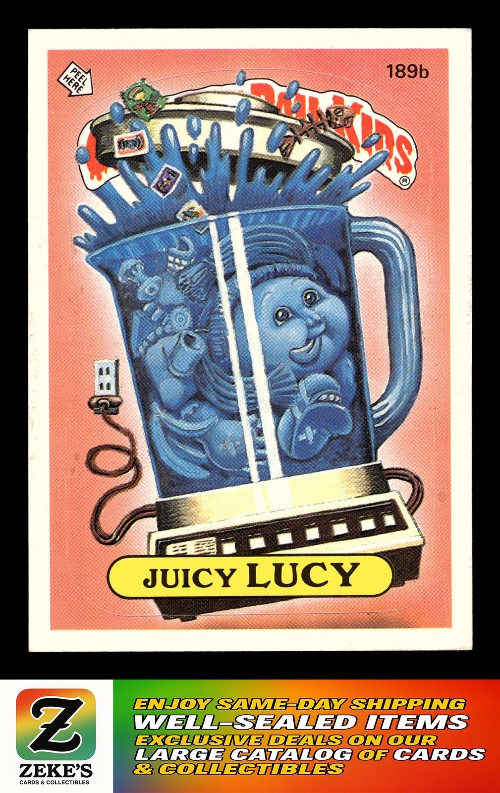 1986 Topps Garbage Pail Kids Series 5 #189b Juicy Lucy