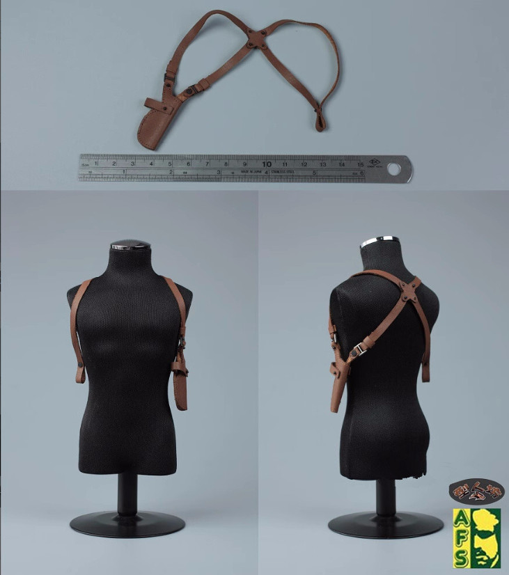 1:6 Prop Model Brown Leather Holster Accessories For 12'' Action Figure Doll Toy