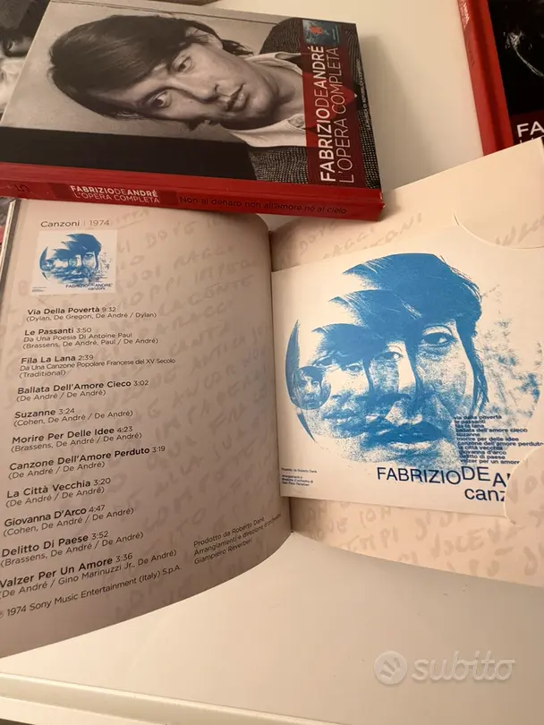 Fabrizio De André : volumi 1-8 di opera completa.