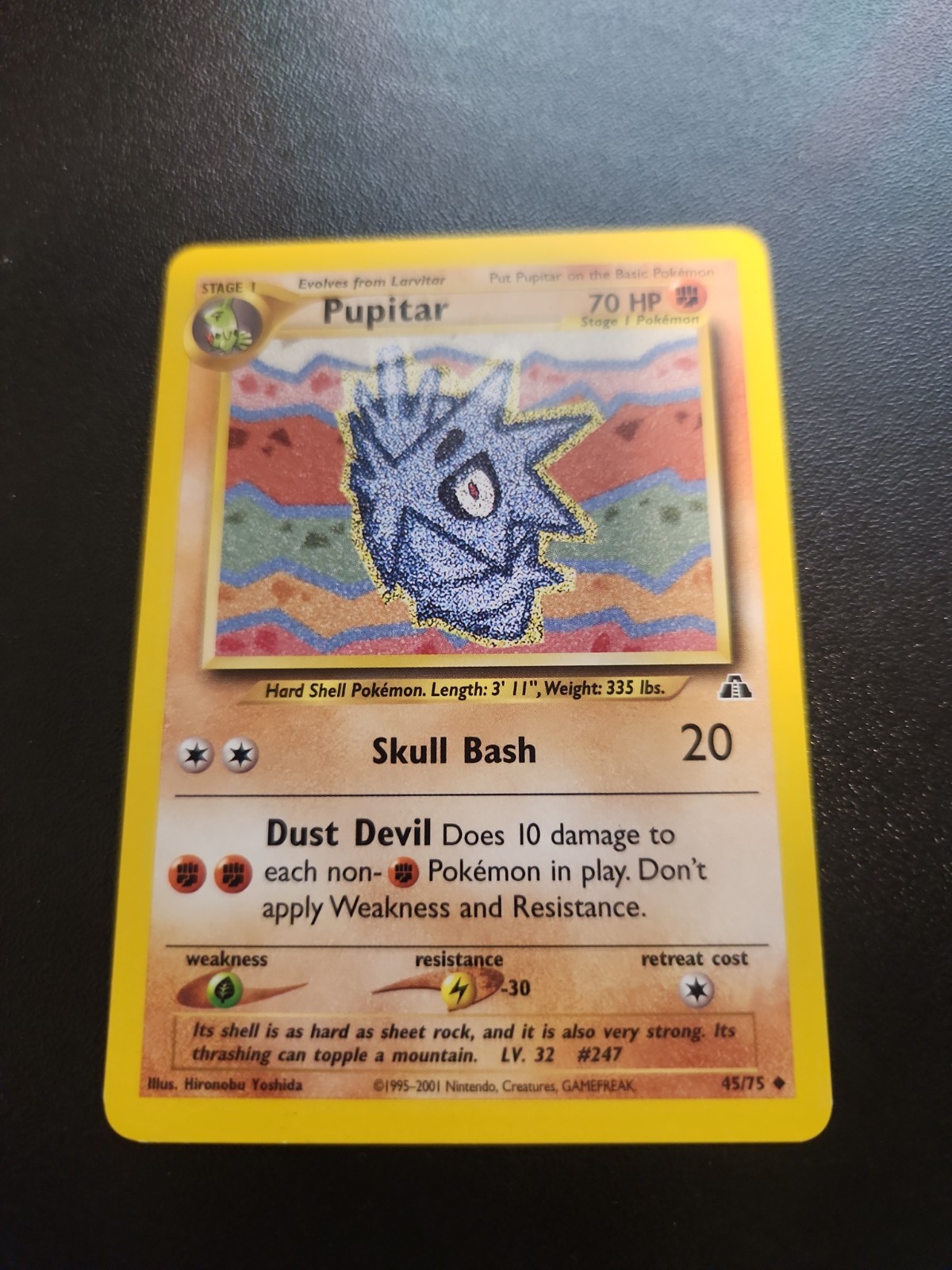 Pupitar 45/75 Uncommon Neo Discovery Pokemon Unlimited Lightly Played