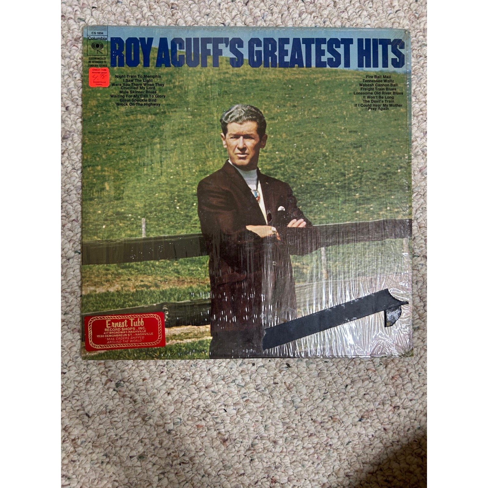 Roy Acuff Greatest Hits Vinyl LP Columbia CS 1034 Wabash Cannonball Country LP