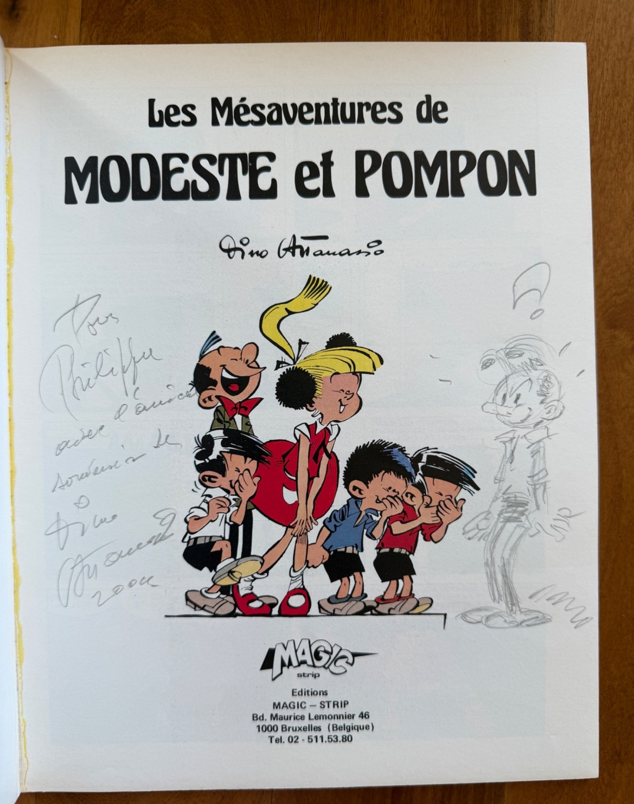 Attanasio modeste et pompon 5 magic strip avec dessin dédicace EO Etat Neuf