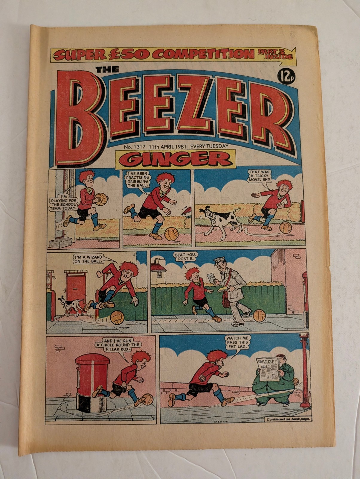 The Beezer Comic No 1317, April 11th 1981.