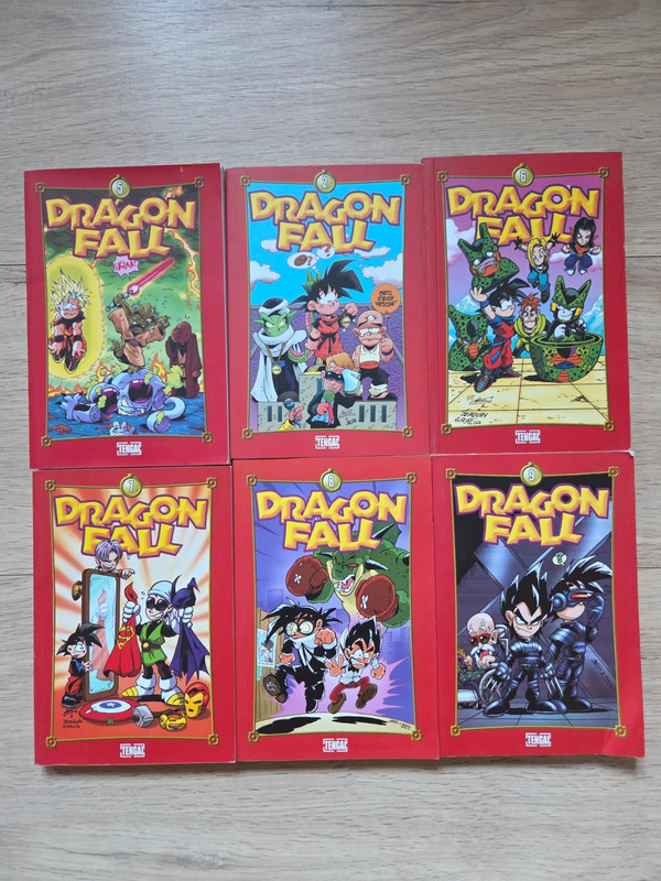 Dragon Fall 2 + 5 à 9 lot BD manga humour parodie Dragon B VF Tengaiall