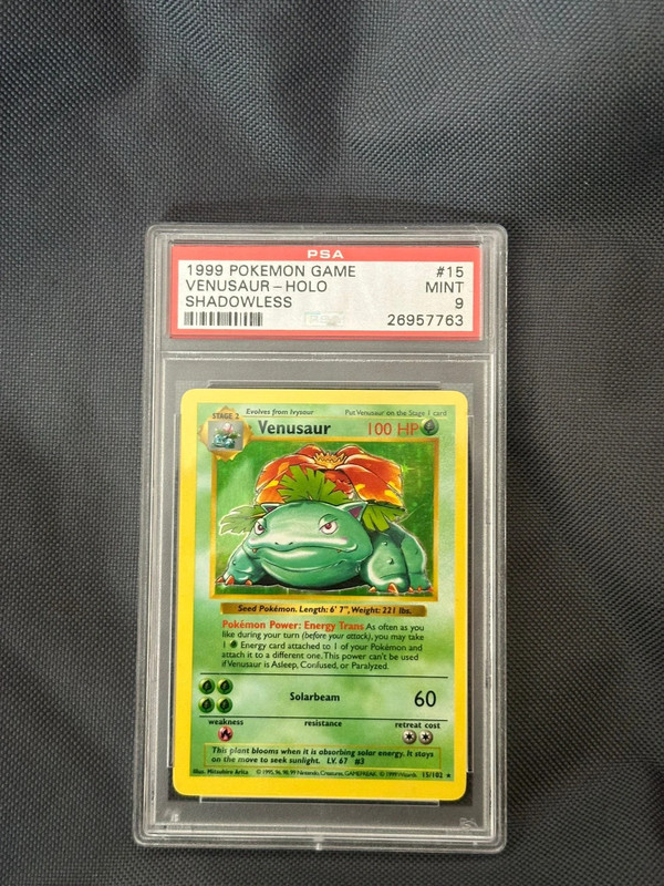 Venusaur base set shadowless psa 9
