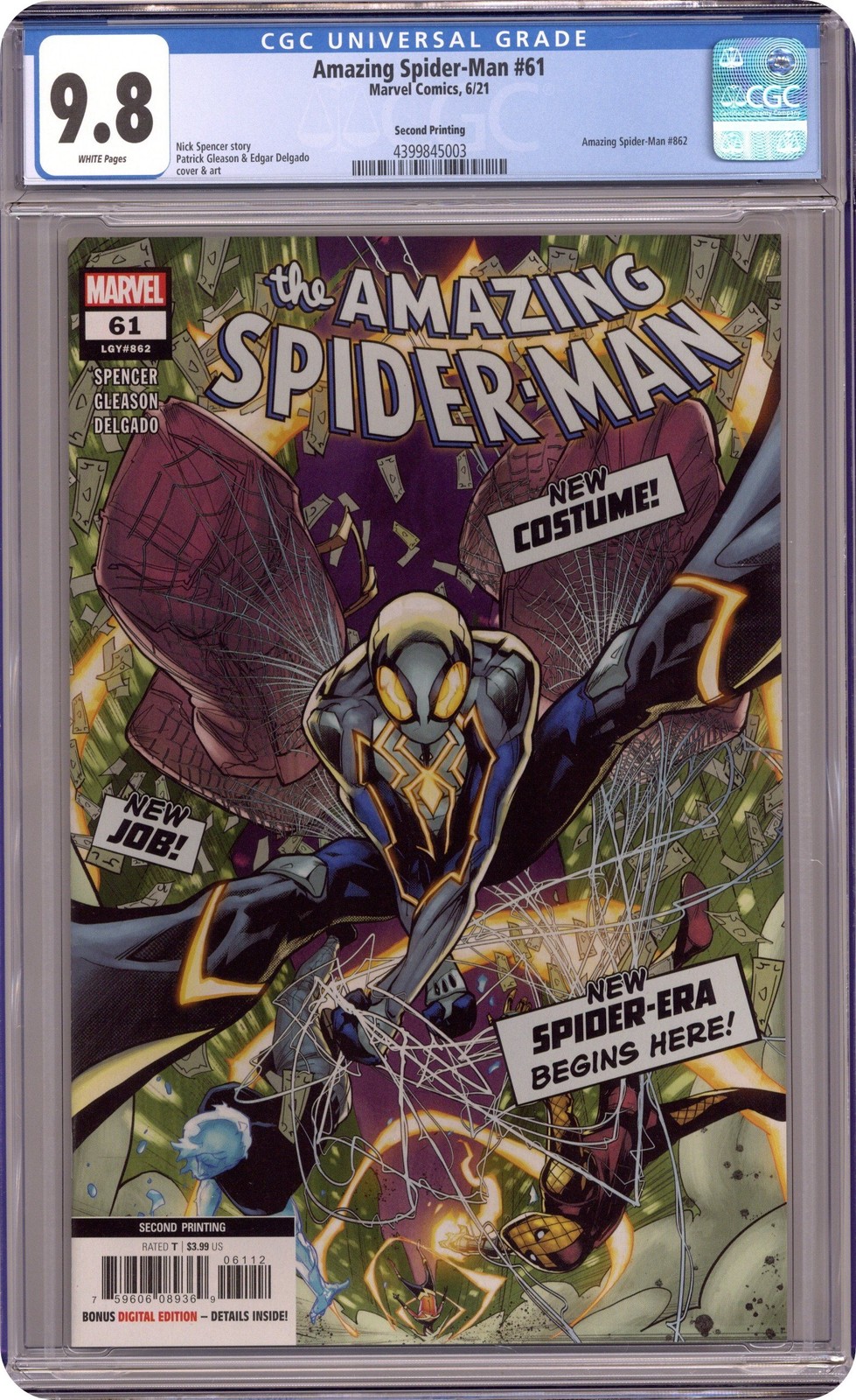 Amazing Spider-Man #61D variante Gleason seconda stampa CGC 9.8 2021 4399845003