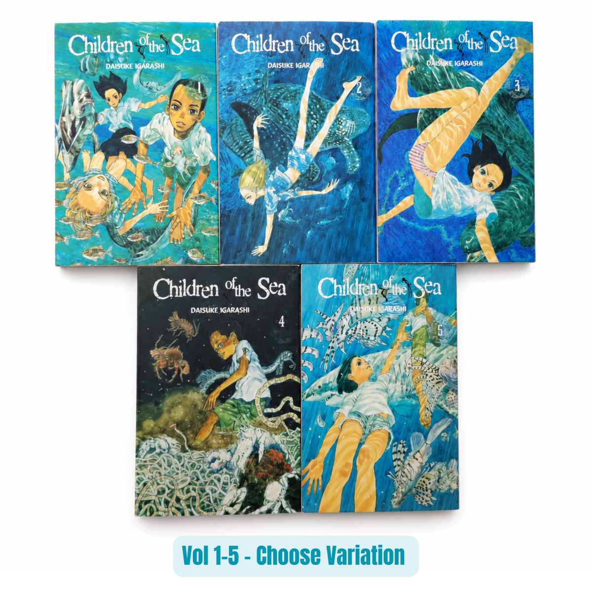 Children of the Sea Vol 1-5 manga inglese di Daisuke Igarashi. Set sfuso.