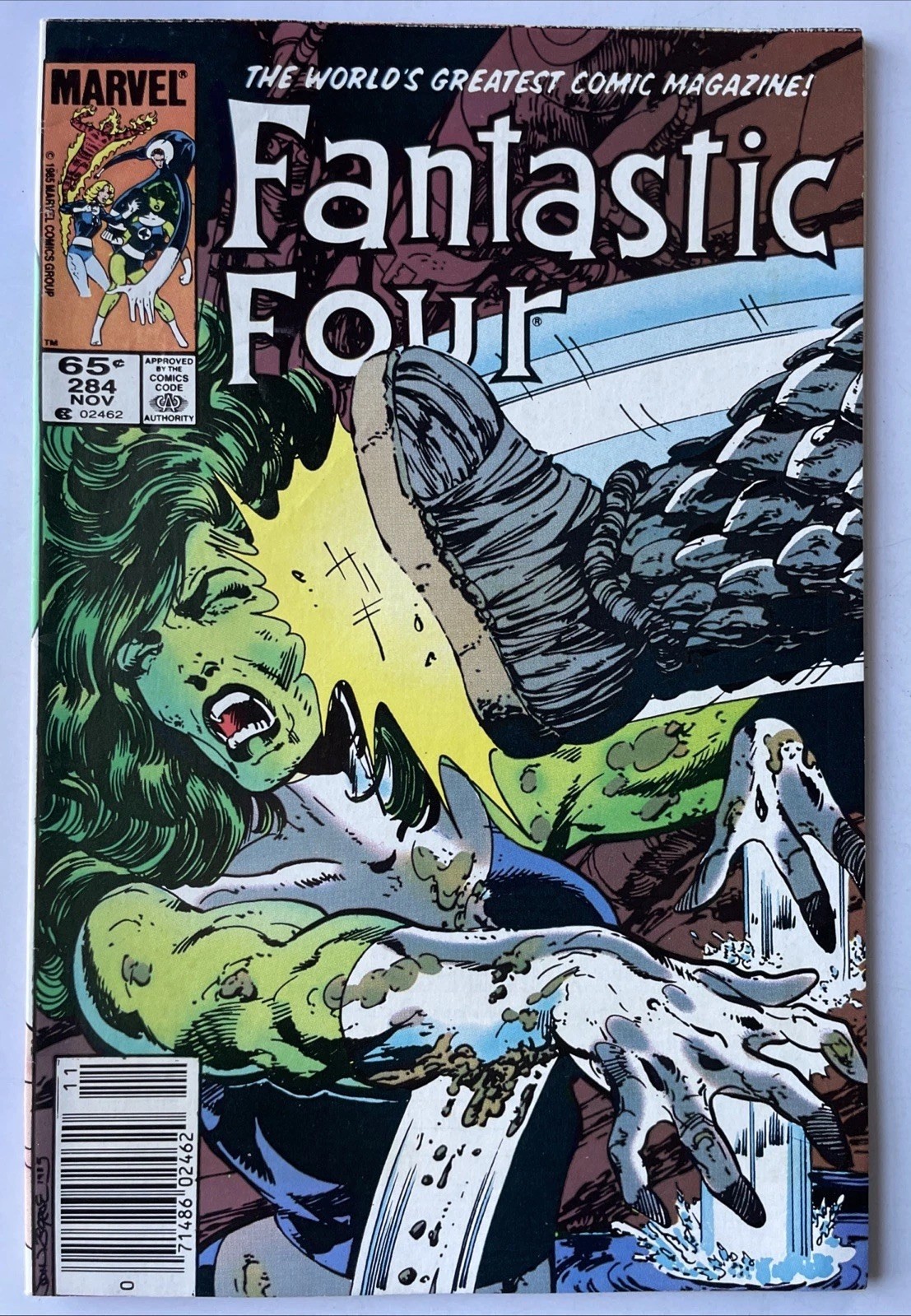 Fantastici Quattro #284 Edicola! 1° Donna Invisibile! Copertina She-Hulk! John Byrne!