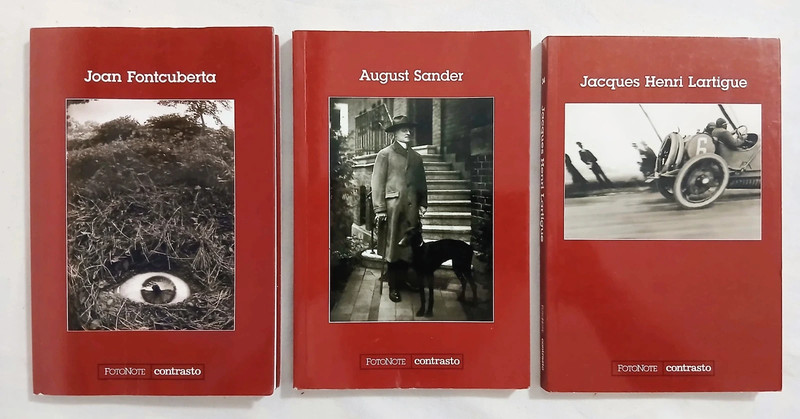 3 libri fotografia Contrasto FotoNote - Lartigue, Sander, Fontcuberta