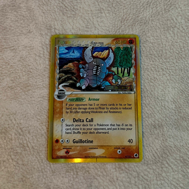 Reverse Holo Stamped Print Line Pinsir 9/101 Ex Dragon Frontier Pokemon