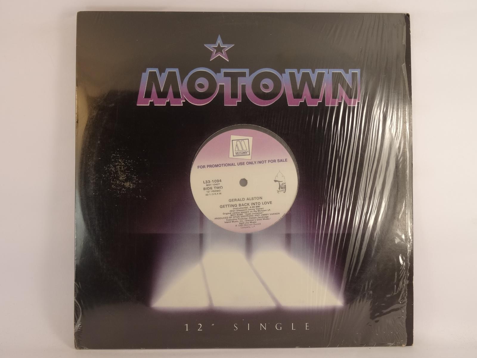 GERALD ALSTON GETTING BACK INTO LOVE (134) 2 Track Promo 12" Single plus Company