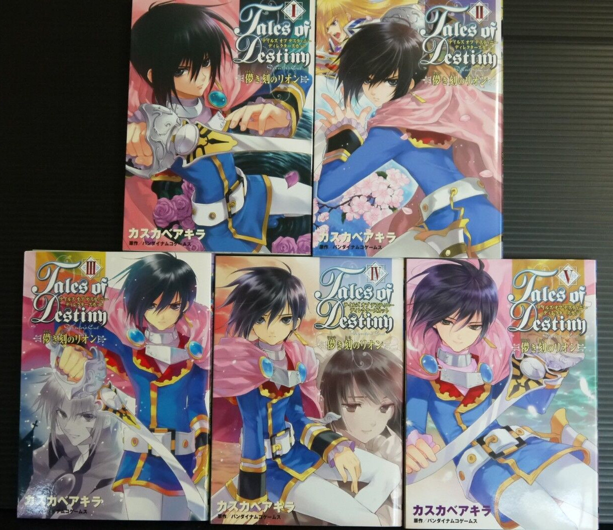 Tales of Destiny Director's Cut Hakanaki Toki no Leon Manga vol.1-5 set completo