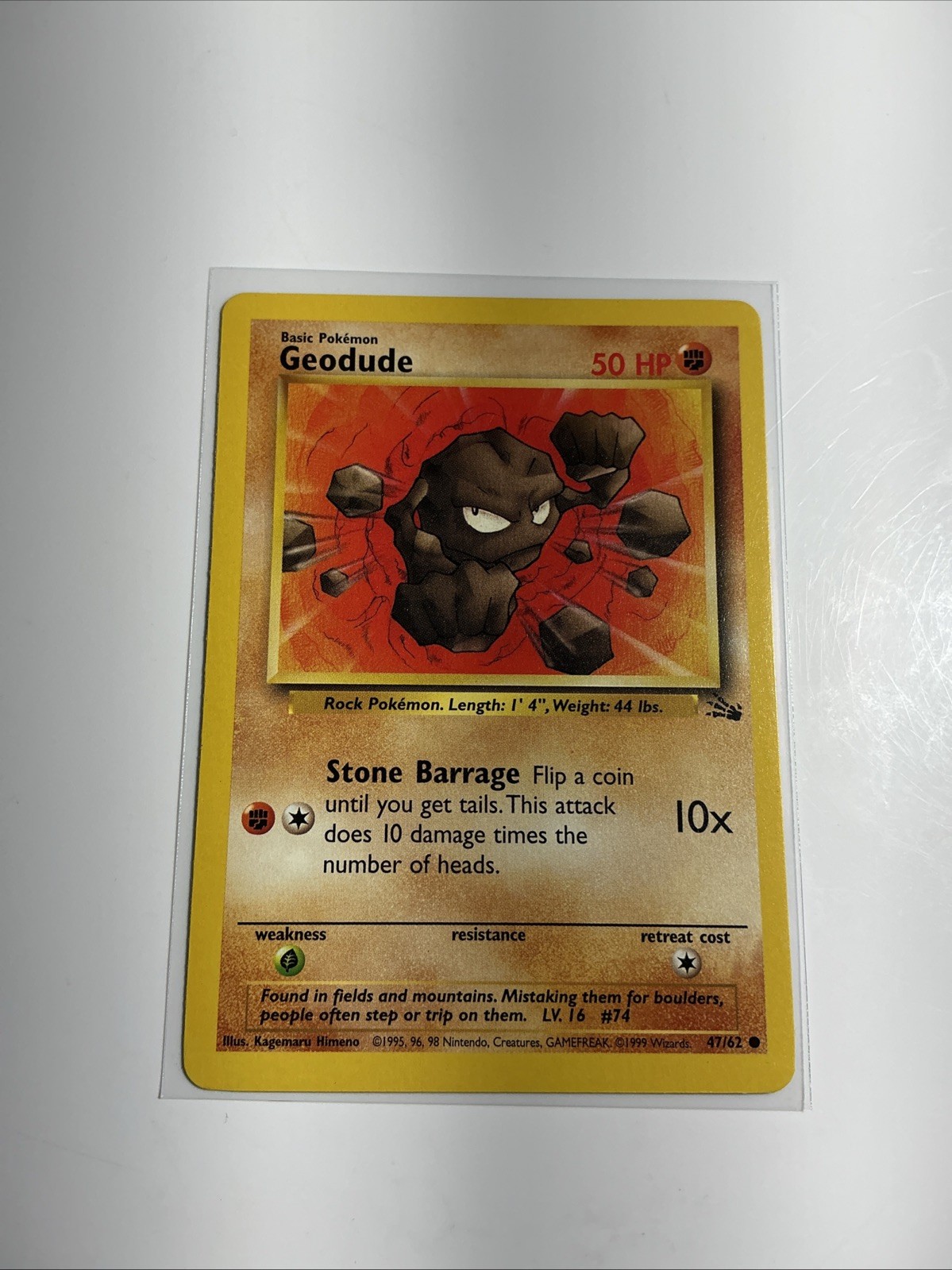 Geodude 47/62 Fossil Regular Pokémon Card TCG