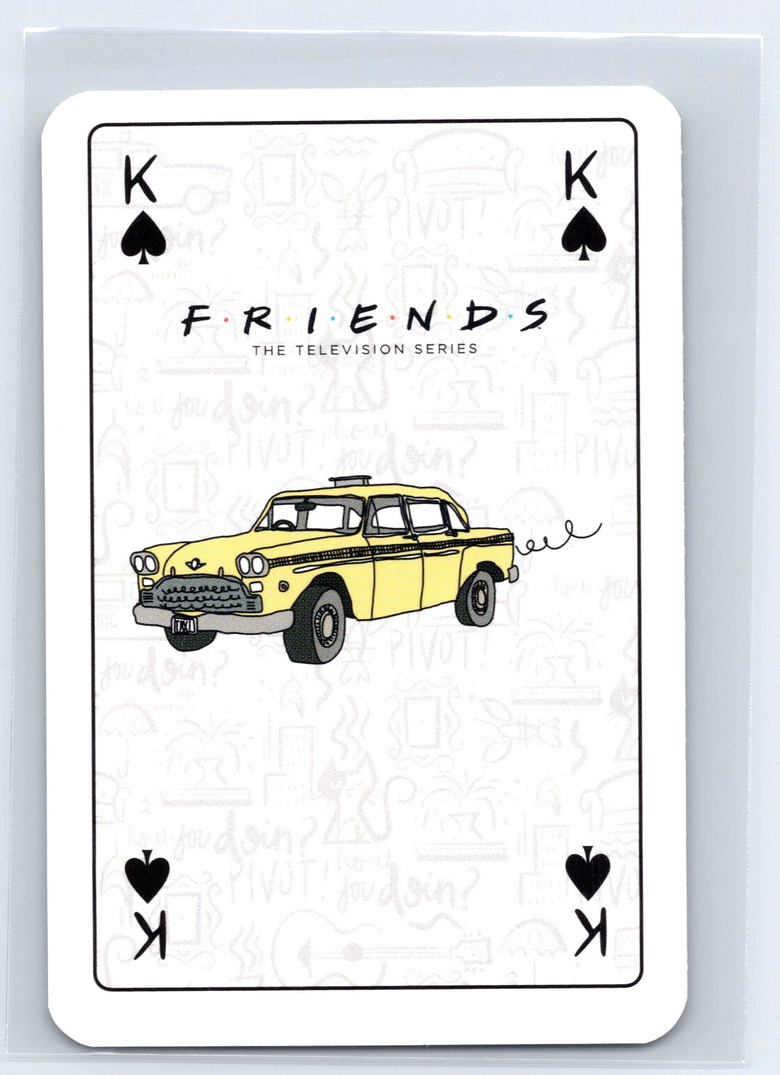 Carte da gioco Waddingtons Friends TV Show Phoebe's Taxi Cab King of Spades