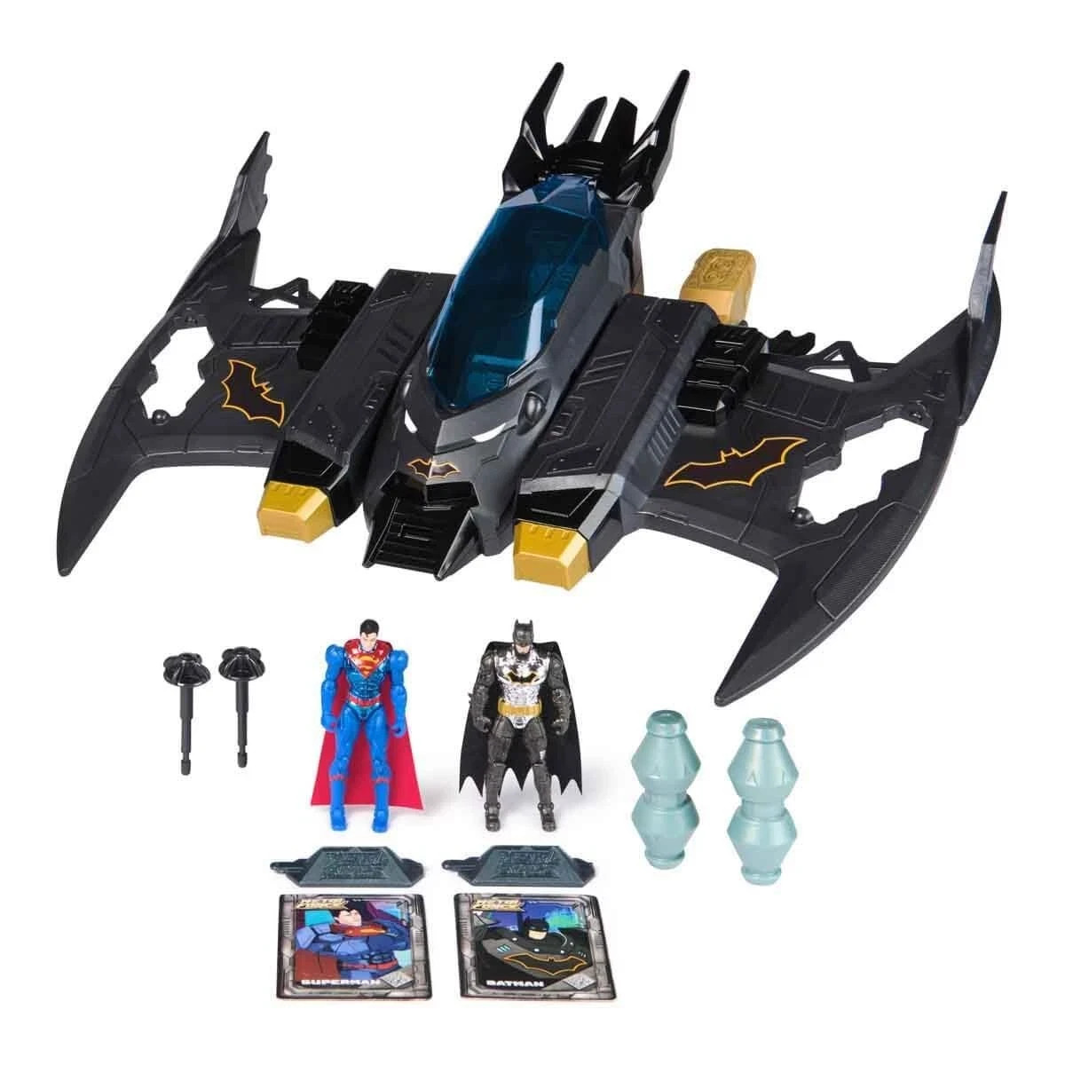 DC Comics, Metal Force Transforming Batwing, Playset 2 in 1, Multicolore