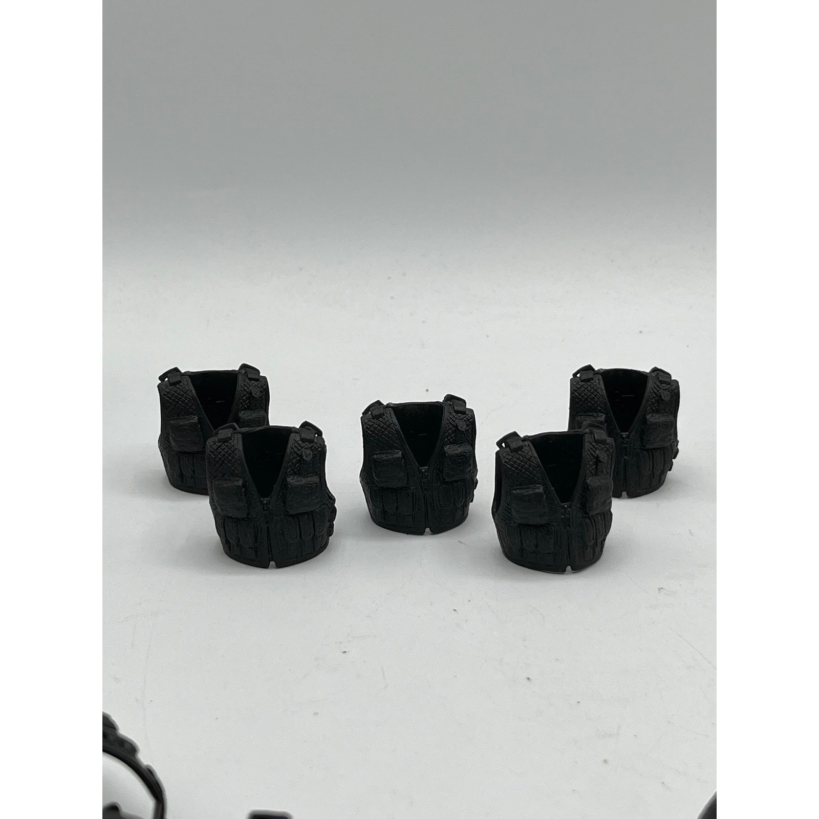 Gilet tattico antiproiettile nero World Peacekeepers 1:18 GI Joe accessorio x 5