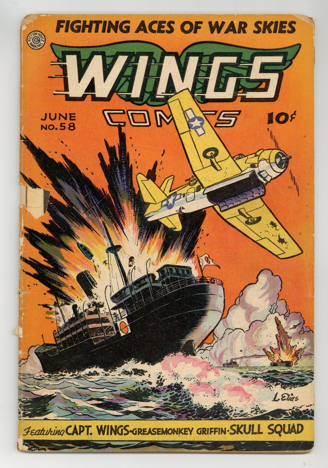 Wings Comics #58 GD- 1.8 1945