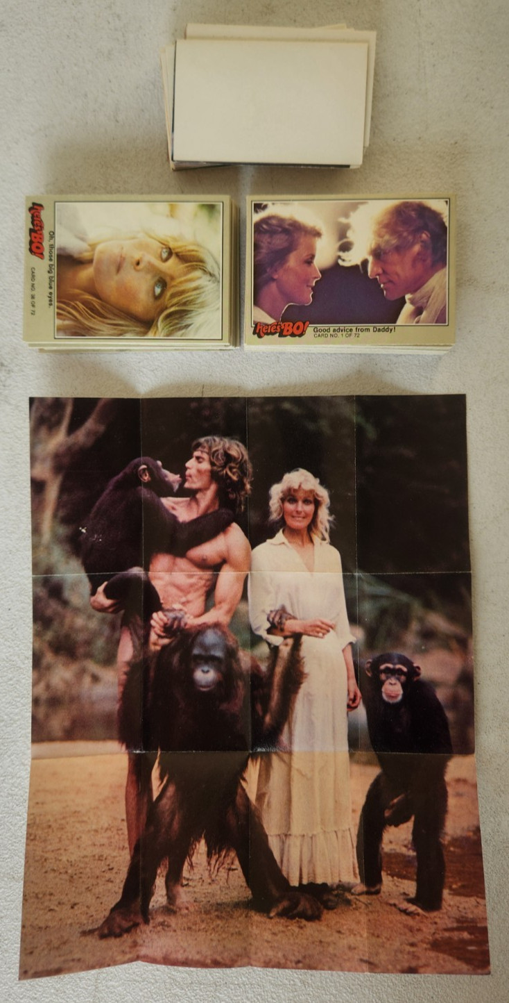 Here's Bo Fleer 1981 Bo Derek Trading Cards Complete Base Set PLUS POSTERS! NM