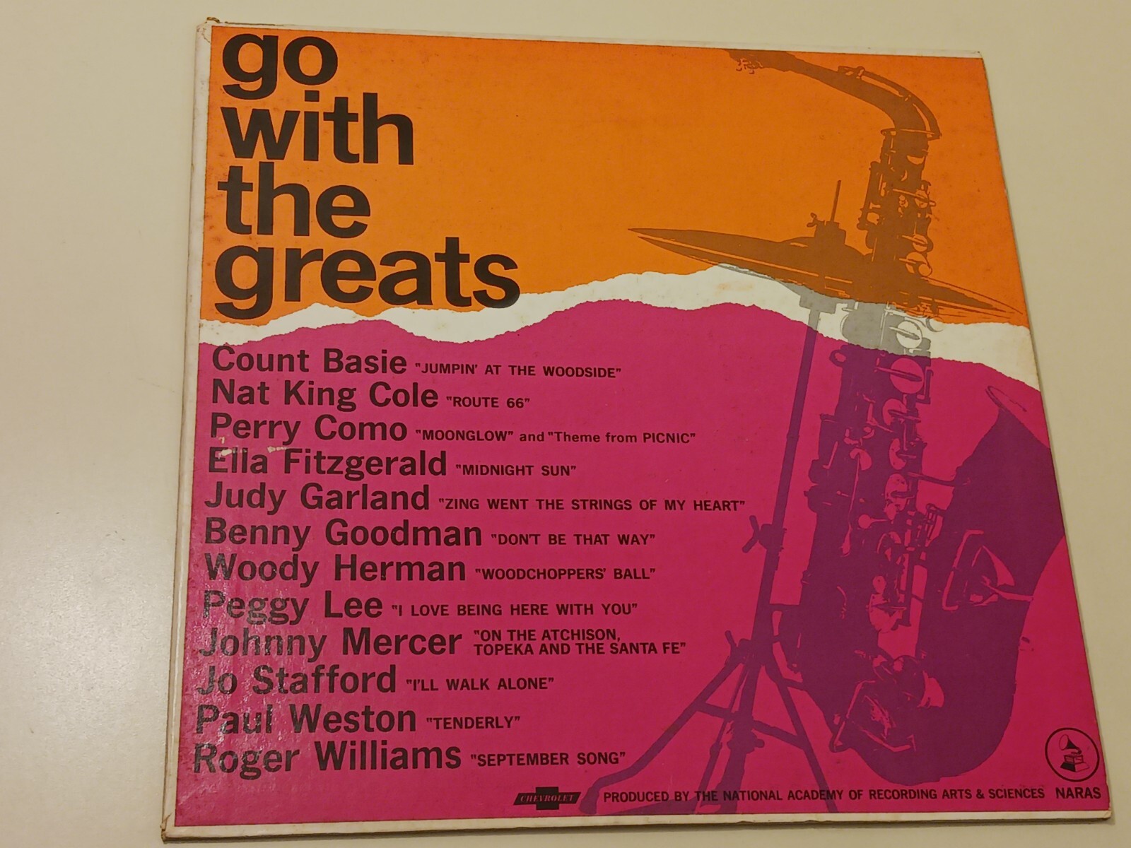 GO WITH THE GREATS Music Vinyl Various Artists NARAS Records 11962 Vintage Rare