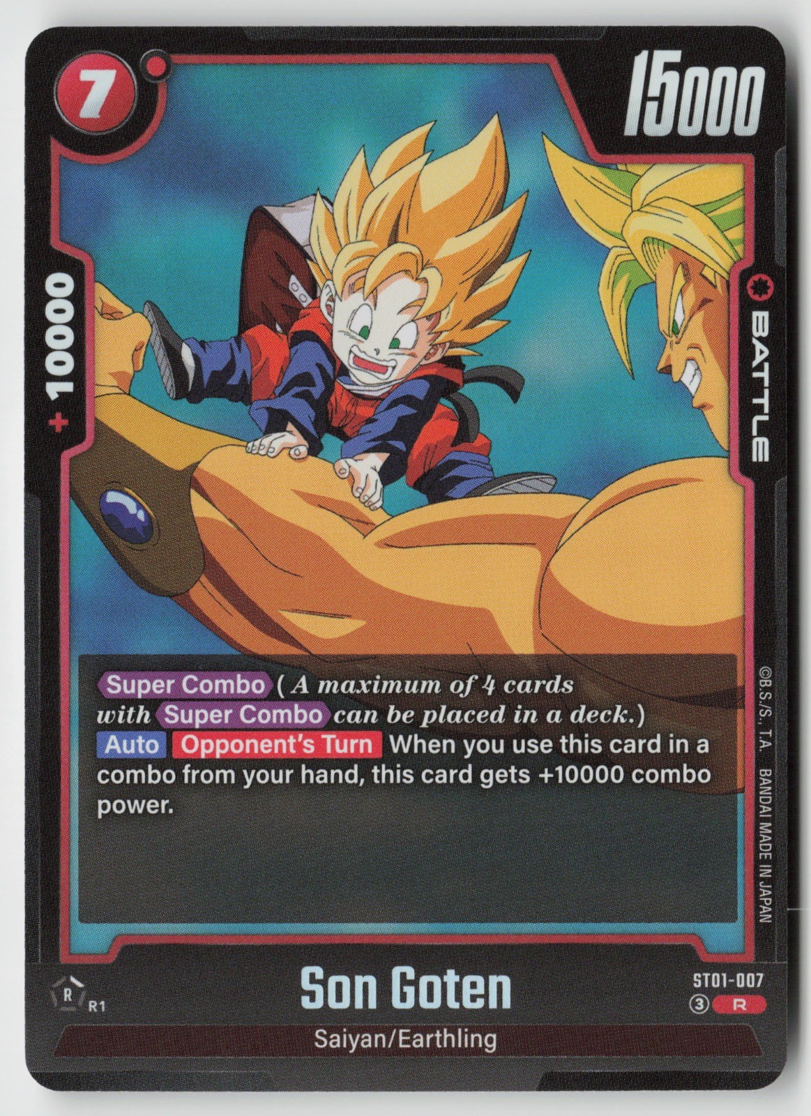 Son Goten ST01-007 Story Booster 01 Raro Holo quasi nuovo