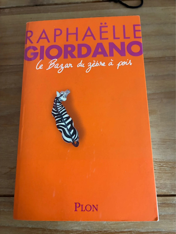 Livre roman de giordano Raphaelle le Bazar du zèbre à pois grand format état impeccable