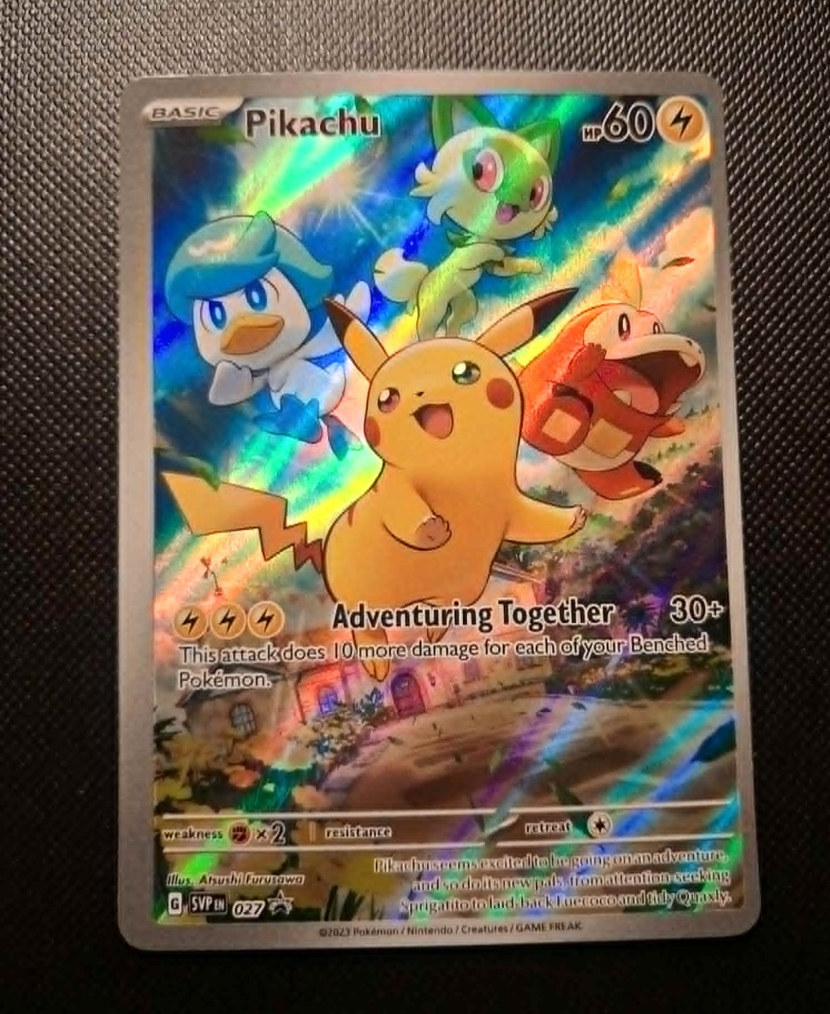 Carta promozionale Pokemon Pikachu 027. Condizioni perfette